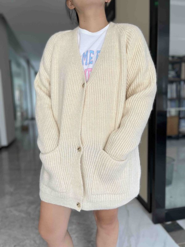 pure color knitwear for women casual single--breasted knit cardigans - Image 6