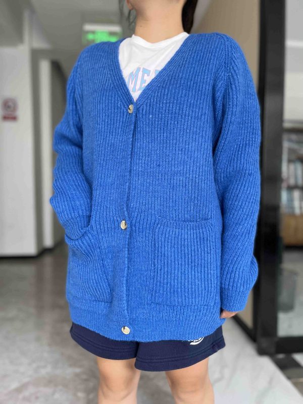 pure color knitwear for women casual single--breasted knit cardigans - Image 5
