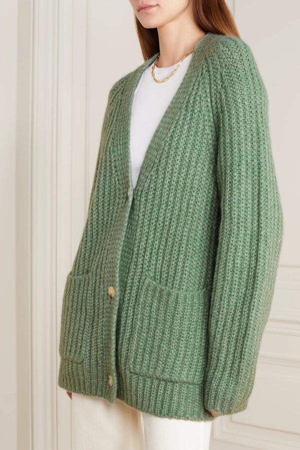 pure color knitwear for women casual single--breasted knit cardigans - Image 3