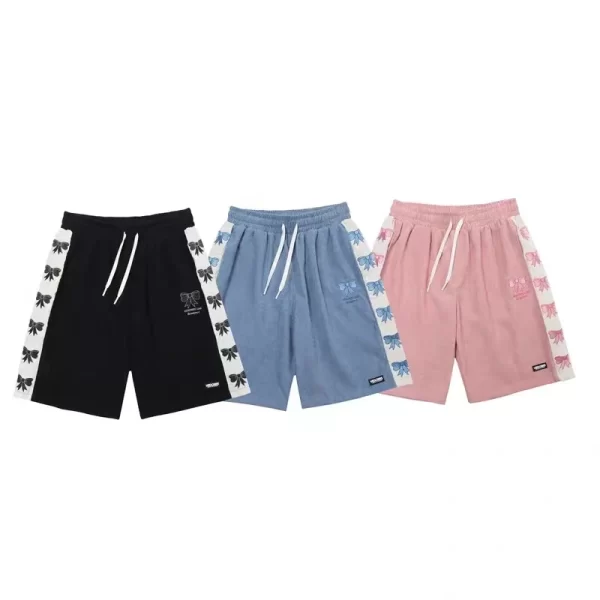 Sport Fitness Shorts Men's and women's 2024 summer baggy all-in-one bow slacks Jogger nickel pants - Image 6