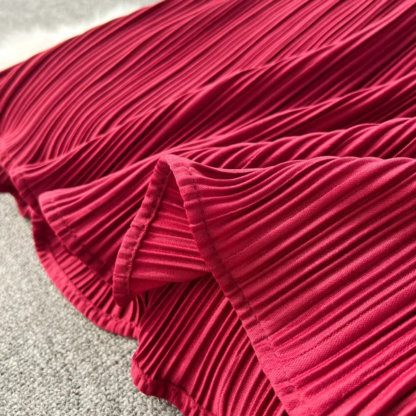 ZT1549 French Vintage Fashion Luxury Elegant Evening Gown Design Sense Ruffled  Off-shoulder Temperament Women Midi Dress - Image 5