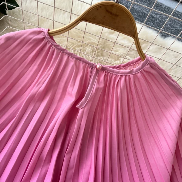 LE4761 Fashion Girl Gradient Color Pleated Suit Skirt Women Design Sense Irregular Cape Top High Waist Skirt - Image 4