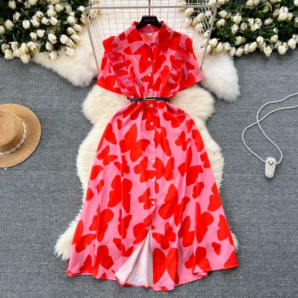 ZT1527 High-end Exquisite Dress Sweet Women's Dress 2025 Summer New Design Sense Floral Print Elegant Sexy Luxury Midi Dress - Image 4
