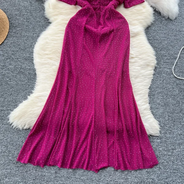 ZT1538 Celebrity Sexy Swing Collar Evening Gown Dress Elegant Female High-end Royal  Graceful Slimming  Fishtail Midi Dress - Image 5