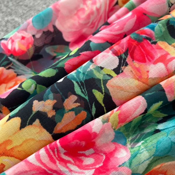 ZT1518 Retro Women's Summer Dress New Style  Temperament Single Breasted Lapel Print Maxi Dress Evening Gown - Image 4