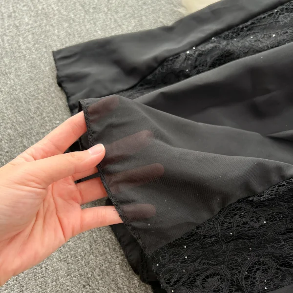ZT1545 High-end Sequin Lace Female Niche Luxury Beautiful Fancy Trumpet Sleeve Elegant Evening Gown Fishtail Maxi Dress - Image 6