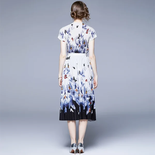 Accept Miyake Pleated Suit Feminine Show Pleated Turtleneck T-shirt Top Long Skirt High Quality Boutique 2 Piece Sets - Image 4